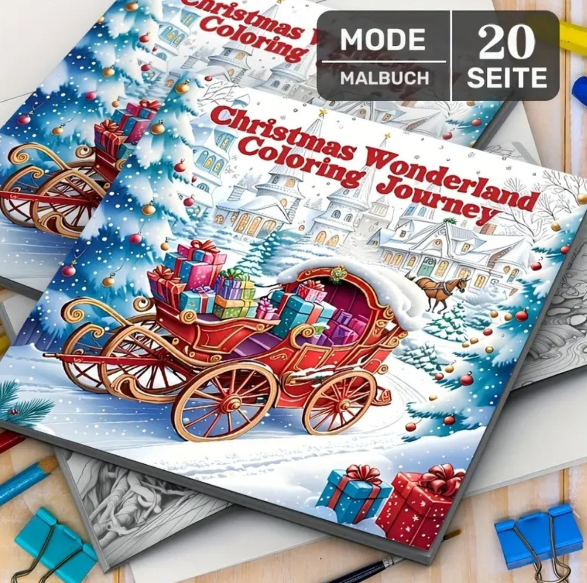Weihnachtswunderland Malreise – Malheft für Kinder & Erwachsene