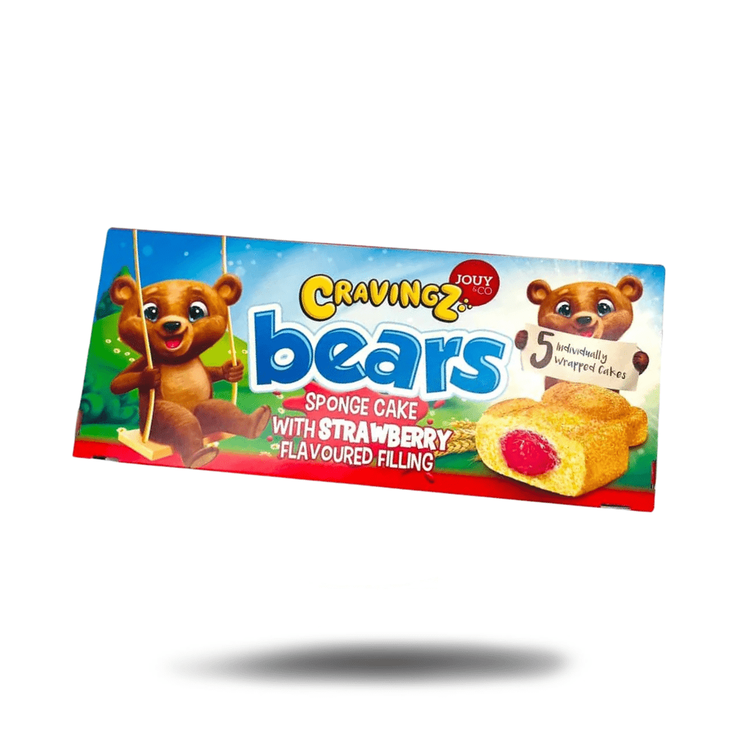 Cravingz Bears von Jouy & Co -weiche Kuchenbären mit Erdbeerfüllung