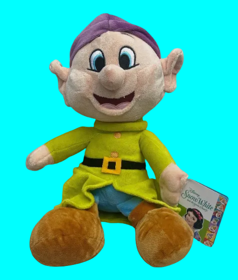 Dopey Plüschfigur – Schneewittchen und die 7 Zwerge – ca. 30 cm sitzend / 40 cm ausgestreckt