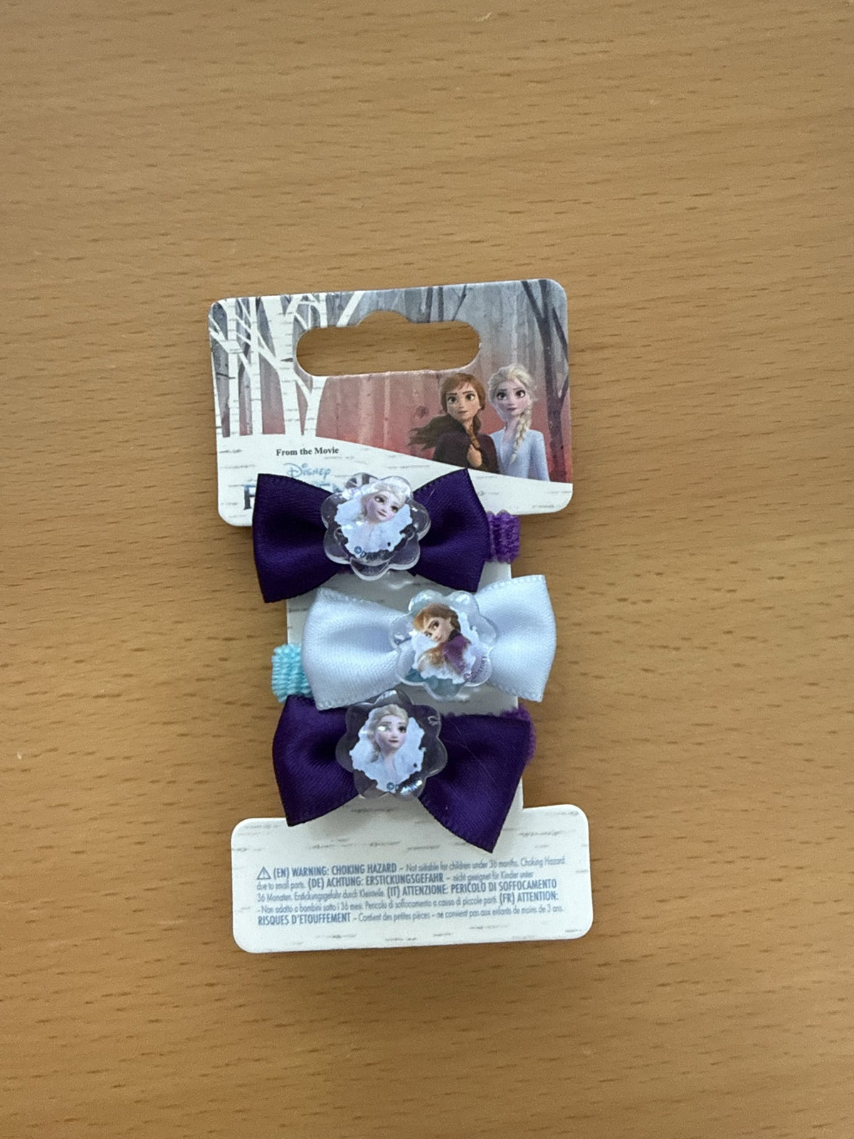 Disney Frozen II Haargummis mit Schleife 3er-Set lila und weiß