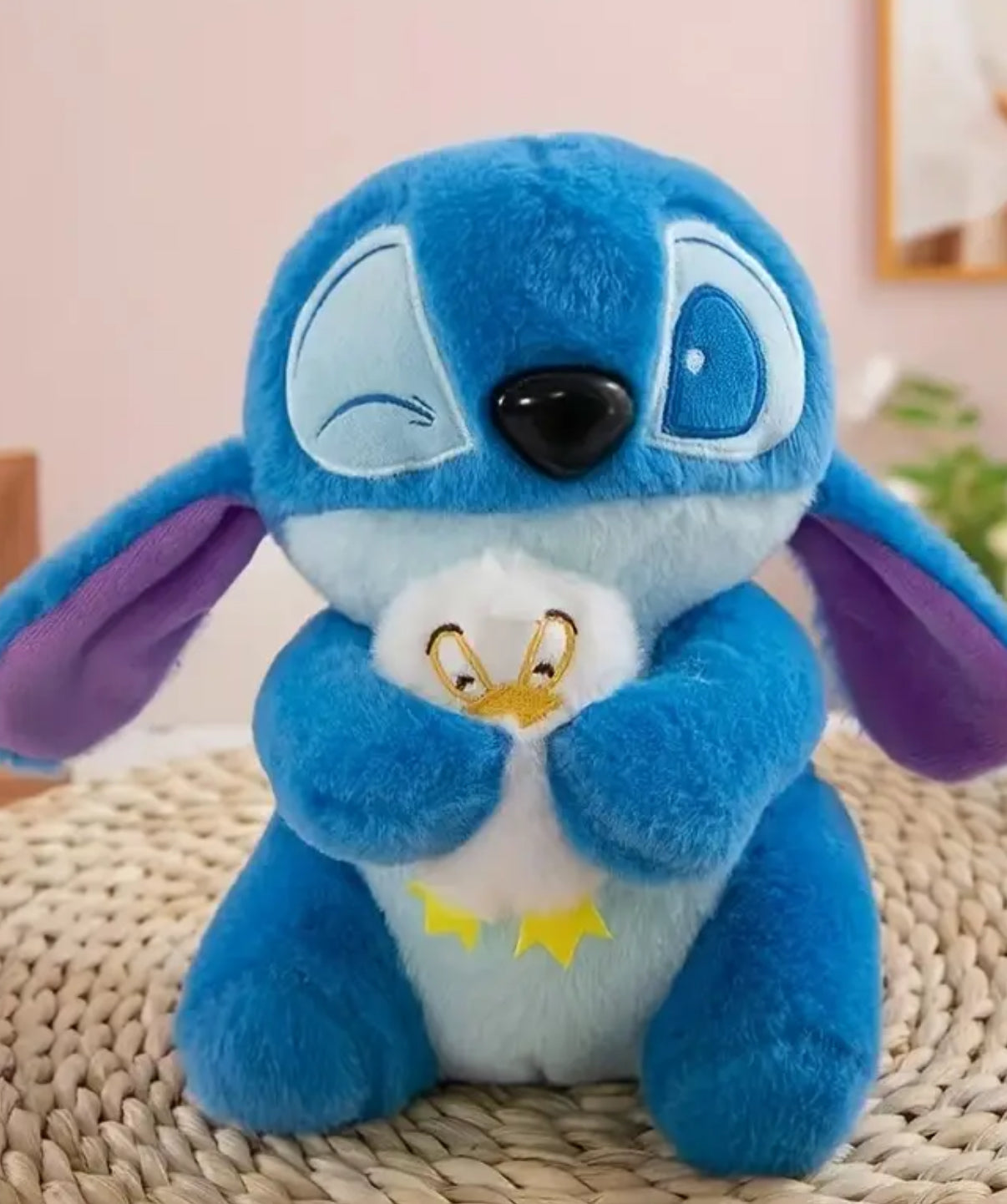 Stitch Kuscheltier – mit Ente im Arm 🐾💙🐥