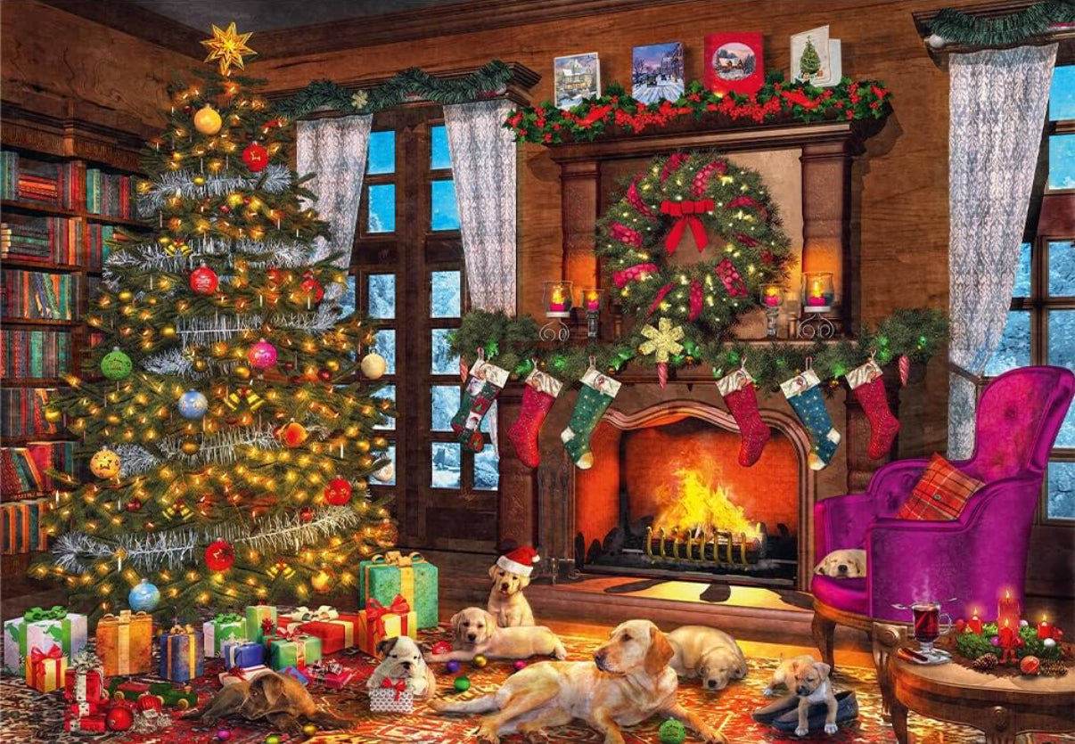 🎄 Trefl Puzzle 1000 Teile – Weihnachten am Kamin 🎄