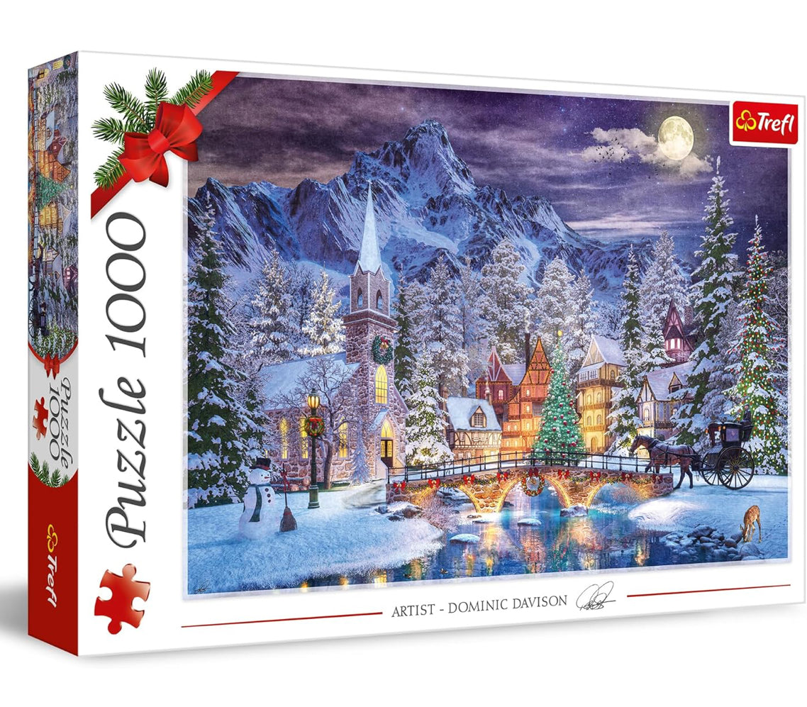 🌙 Trefl Puzzle 1000 Teile – Winterliches Weihnachtsdorf 🌙