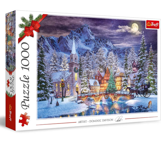🌙 Trefl Puzzle 1000 Teile – Winterliches Weihnachtsdorf 🌙