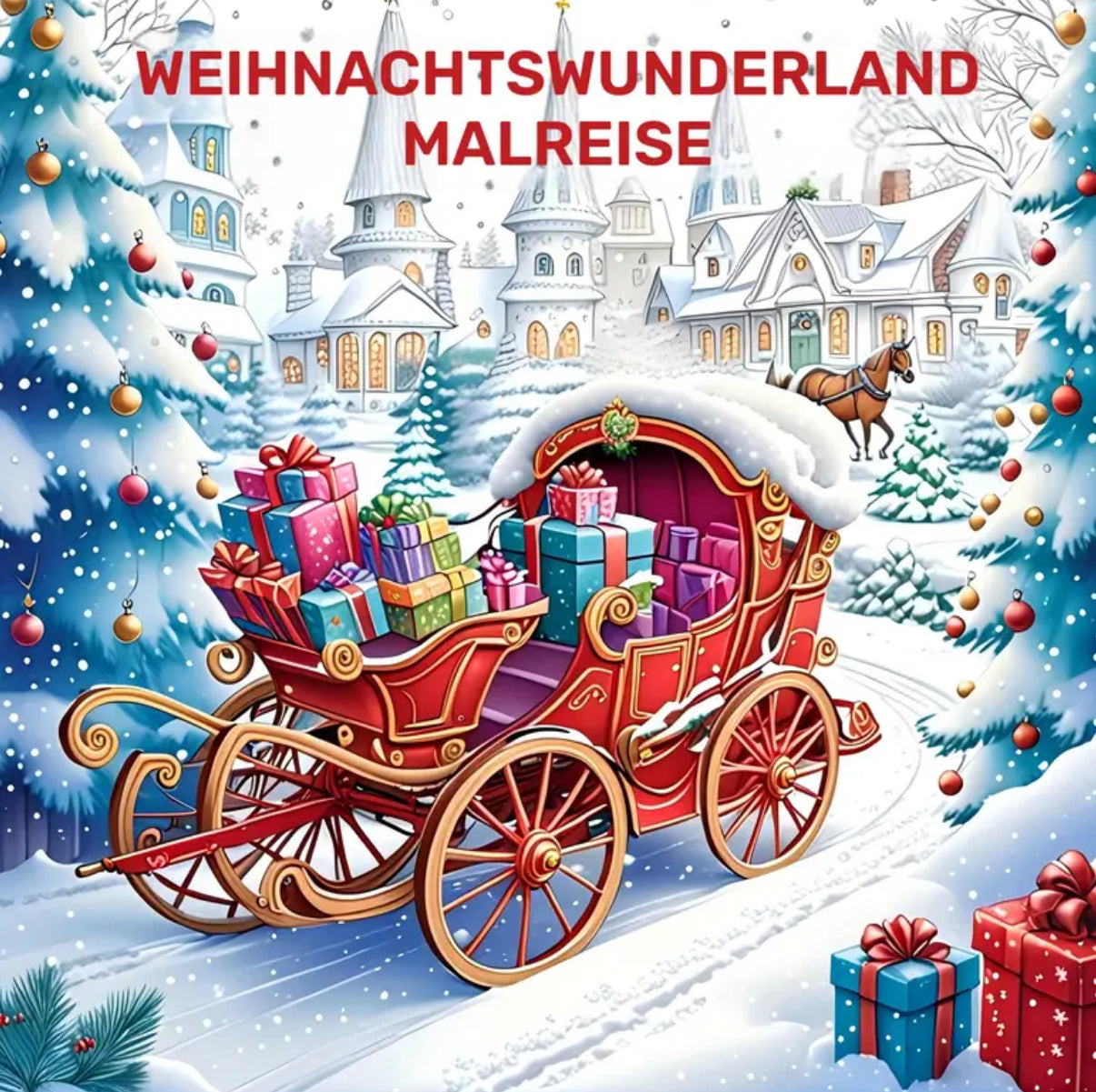 Weihnachtswunderland Malreise – Malheft für Kinder & Erwachsene