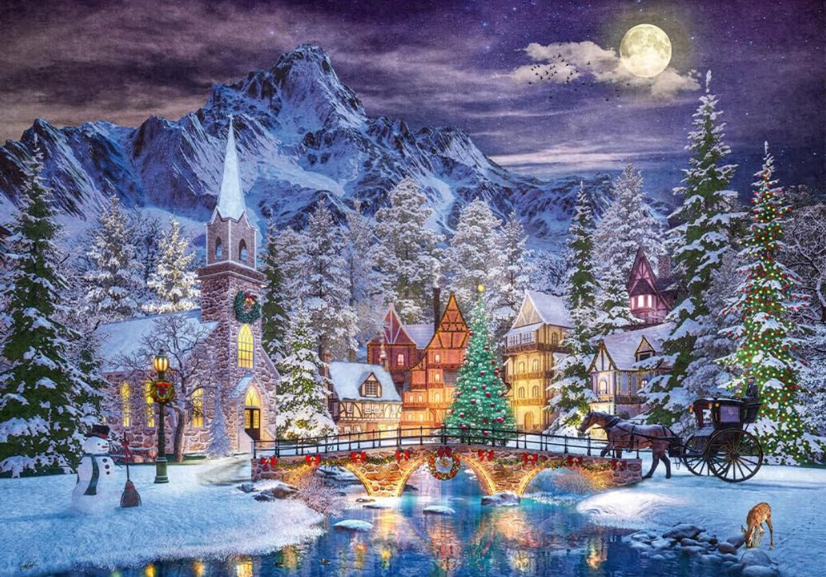 🌙 Trefl Puzzle 1000 Teile – Winterliches Weihnachtsdorf 🌙