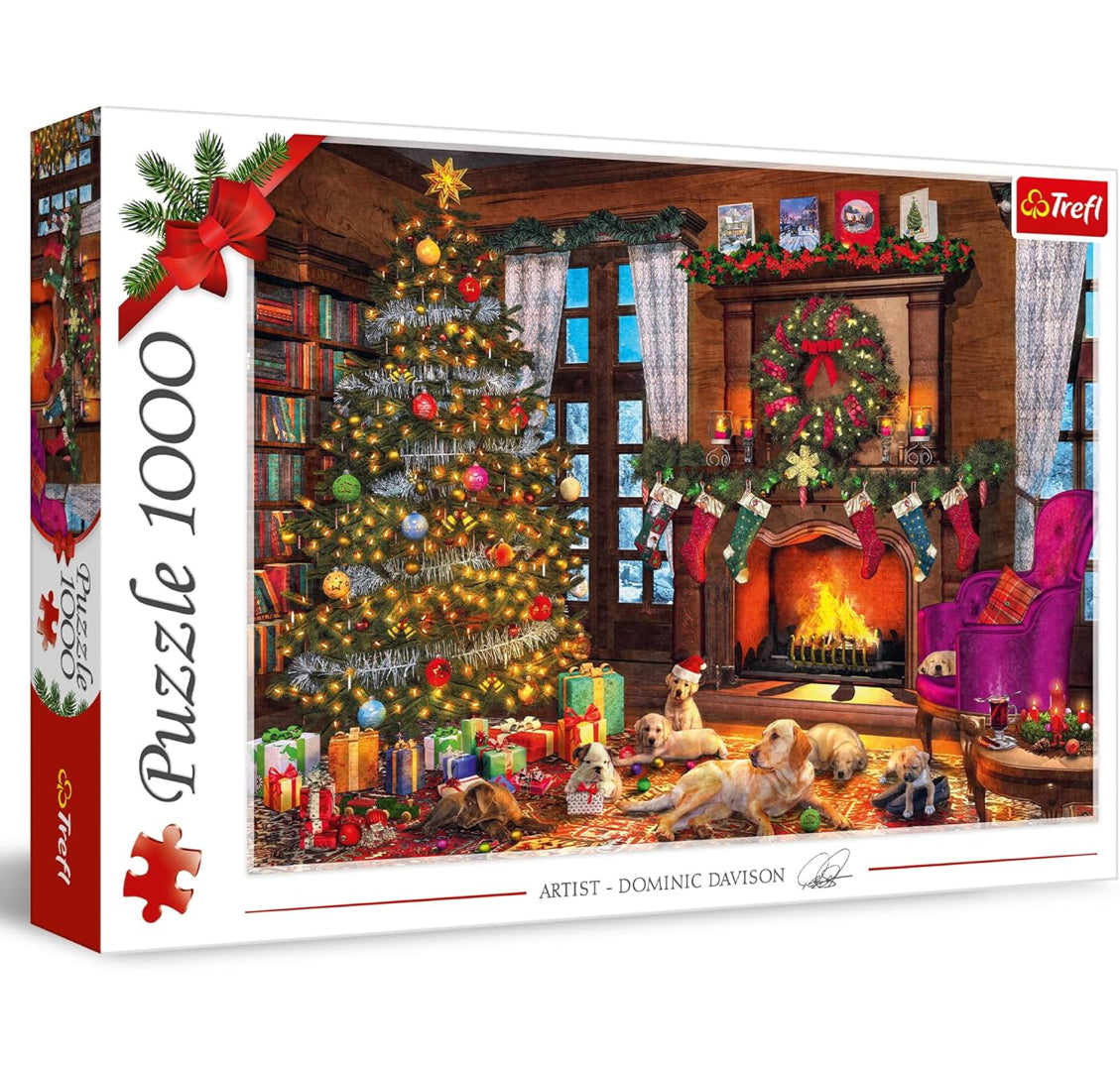 🎄 Trefl Puzzle 1000 Teile – Weihnachten am Kamin 🎄