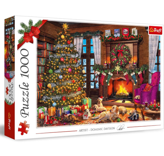 🎄 Trefl Puzzle 1000 Teile – Weihnachten am Kamin 🎄