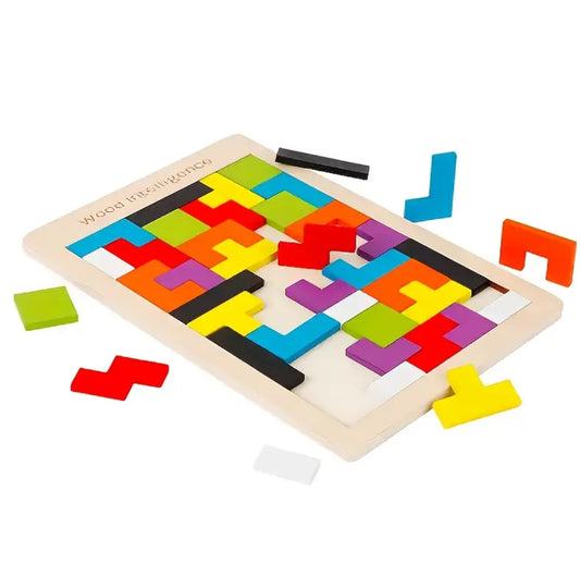 Holzpuzzle – Tetris Intelligenzspiel „Wood Intelligence“