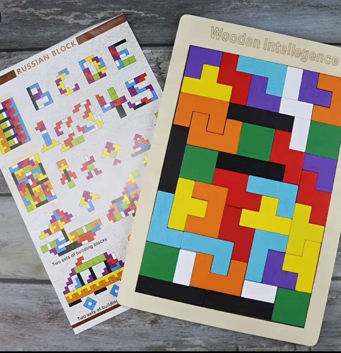 Holzpuzzle – Tetris Intelligenzspiel „Wood Intelligence“