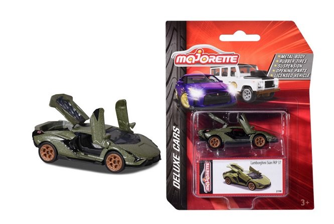 Majorette Deluxe Cars – Lamborghini Sián FKP 37, olivgrün