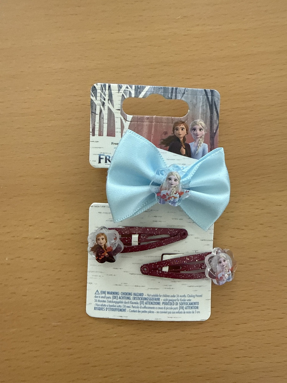 Disney Frozen II Haarspangen-Set 3-teilig hellblau und bordeaux