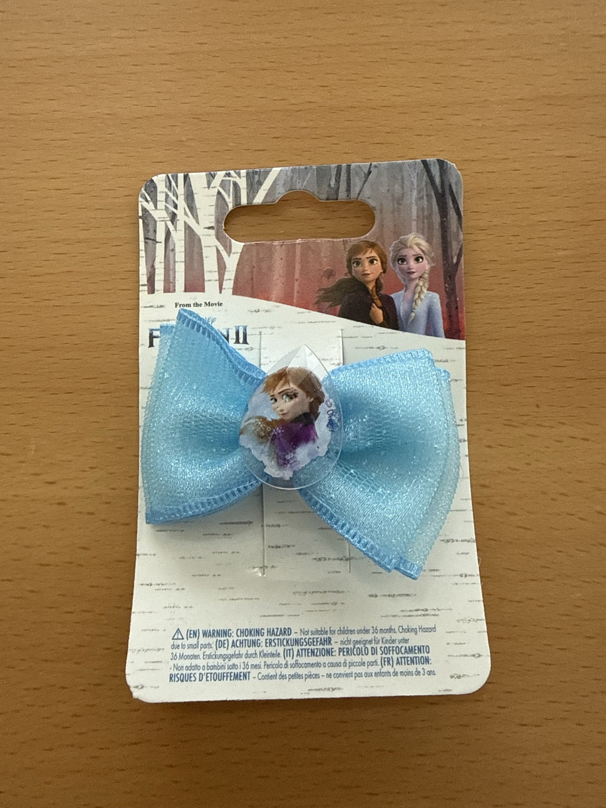 Disney Frozen II Haarspange Schleife hellblau Organza mit Anna