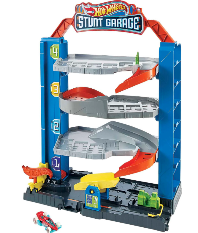 Hot Wheels City Stunt Garage – Parkhaus mit 1 Auto – GNL70