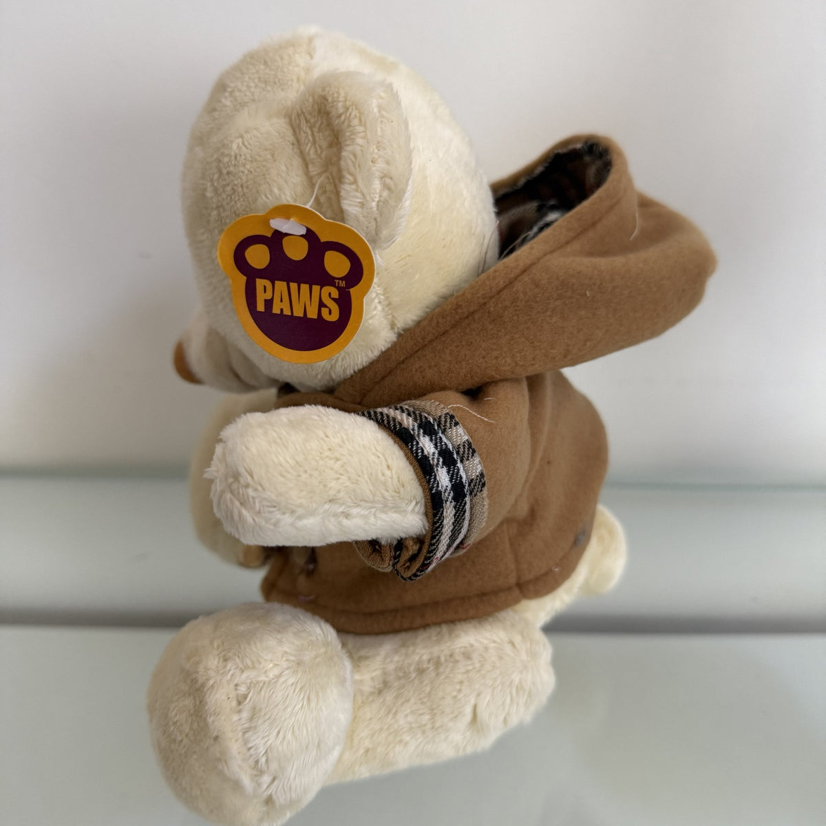 PAWS Teddybär creme mit Dufflecoat, Ansicht 3